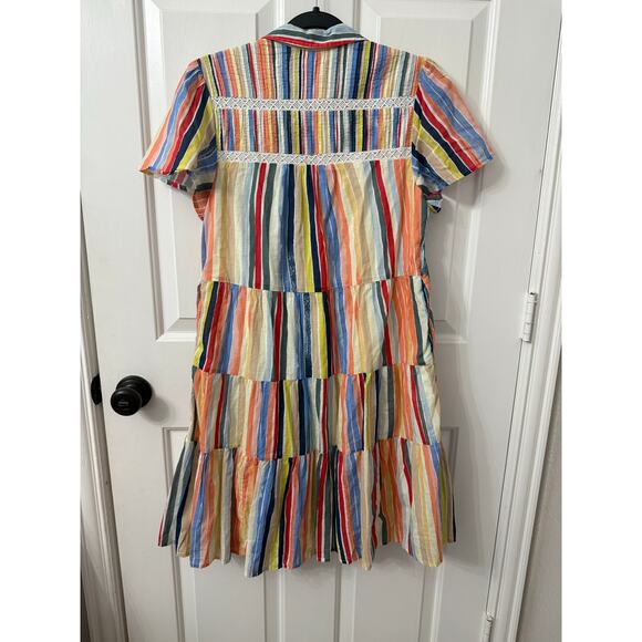 Anthropologie by Anthropologie Tiered Striped Cotton Dress – XS - Picture 6 of 6
